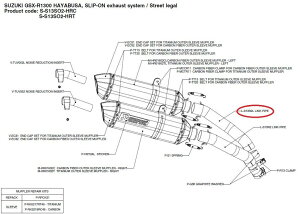 AKRAPOVIC AN|rb` yyAp[czL-S13R2L link pipe GSX-R1300 SUZUKI XYL GL][XgpCv }t[