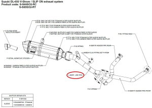 AKRAPOVIC AN|rb` yyAp[czL-S65R1 link pipe V-STROM650 SUZUKI XYL GL][XgpCv }t[