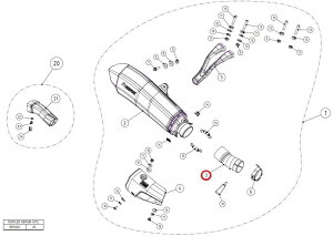 AKRAPOVIC AN|rb` yyAp[czL-Y10SO13HT link pipe ti YZF-R1 YAMAHA }n GL][XgpCv }t[