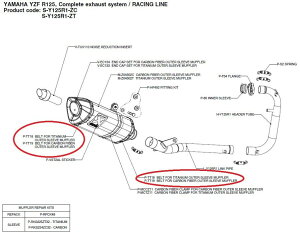 AKRAPOVIC AN|rb` yyAp[czL-Y125R1 link pipe YZF-R125 YAMAHA }n GL][XgpCv }t[