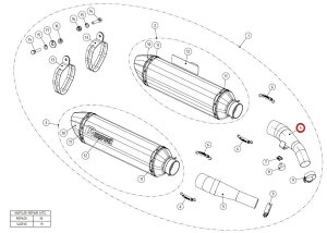 AKRAPOVIC AN|rb` yyAp[czL-Y13SO1SSL link pipe SS FJR1300 YAMAHA }n GL][XgpCv }t[