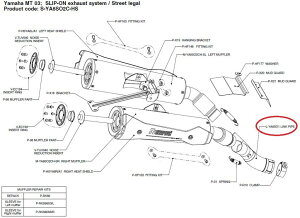 AKRAPOVIC AN|rb` yyAp[czL-YA6SO1 link pipe MT-03 660 YAMAHA }n GL][XgpCv }t[