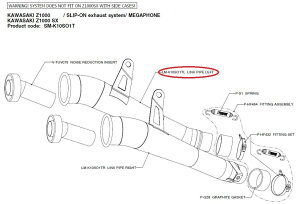 AKRAPOVIC AN|rb` yyAp[czLM-K10SO1TL link pipe left NINJA1000 Z1000 Z1000SX KAWASAKI JTL GL][XgpCv }t[