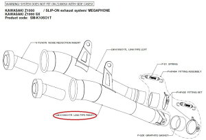 AKRAPOVIC AN|rb` yyAp[czLM-K10SO1TR link pipe right NINJA1000 Z1000 Z1000SX KAWASAKI JTL GL][XgpCv }t[