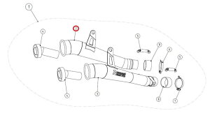 AKRAPOVIC AN|rb` yyAp[czLM-K10SO2TL link pipe ti left NINJA1000 Z1000 Z1000SX KAWASAKI JTL GL][XgpCv }t[