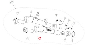 AKRAPOVIC AN|rb` yyAp[czLM-K10SO2TR link pipe ti right NINJA1000 Z1000 Z1000SX KAWASAKI JTL GL][XgpCv }t[