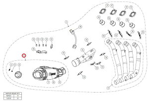AKRAPOVIC アクラポビッチ 【リペアパーツ】M-AF00401T muffler CB650F CBR650F NINJA650 Z650 HONDA ホンダ KAWASAKI カワサキ 補修・汎用サイレンサー マフラー