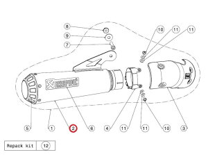 AKRAPOVIC AN|rb` yyAp[czM-HB00106T muffler ti S1000R S1000RR BMW CEėpTCT[ }t[