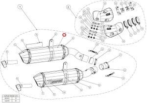 AKRAPOVIC AN|rb` yyAp[czM-HZ04202CL/2 muffler l ca NINJA1000 Z1000SX KAWASAKI JTL CEėpTCT[ }t[