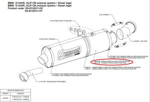 AKRAPOVIC AN|rb` yyAp[czMS-H16T titanium outer sleeve muffler K1200R K1200S BMW CEėpTCT[ }t[
