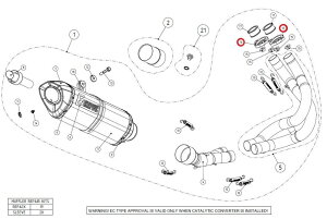 AKRAPOVIC AN|rb` yyAp[czP-F38 flange al CB1000R ER-6F ER-6N NINJA650 Z900 Z900RS HONDA z_ KAWASAKI JTL }t[tW }t[