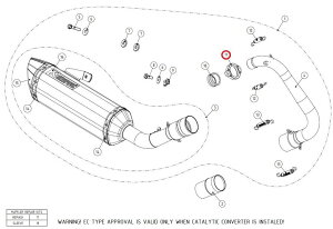 AKRAPOVIC AN|rb` yyAp[czP-F62 flange al MT-125 YZF-R125 YAMAHA }n }t[tW }t[