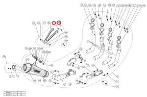 AKRAPOVIC AN|rb` yyAp[czP-FB84 bolt S1000R S1000RR 1199PANIGALE R S 899PANIGALE BMW DUCATI hDJeB ̑}t[IvVECi }t[