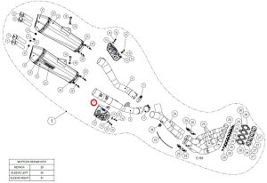 AKRAPOVIC AN|rb` yyAp[czP-GUV009 rubber insert ZZR1400 ZX-14 KAWASAKI JTL ̑}t[IvVECi }t[