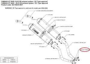 AKRAPOVIC AN|rb` yyAp[czP-HF100 fitting kit XT660R XT660X YAMAHA }n }t[NvET{gNv }t[