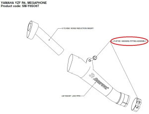 AKRAPOVIC AN|rb` yyAp[czP-HF183 hanging fitting assembly YZF-R6 YAMAHA }n ̑}t[IvVECi }t[