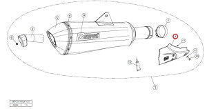 AKRAPOVIC AN|rb` yyAp[czP-HSB12R8 heat shield ca R1200RT BMW }t[K[hEq[gK[h }t[