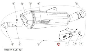 AKRAPOVIC AN|rb` yyAp[czP-HSB12SO3 heat shield ca R1200R R1200RS BMW }t[K[hEq[gK[h }t[