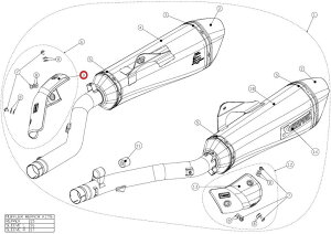 AKRAPOVIC AN|rb` yyAp[czP-HSB16R1D heat shield ca K1600GT K1600GTL BMW }t[K[hEq[gK[h }t[