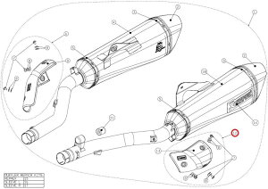 AKRAPOVIC AN|rb` yyAp[czP-HSB16R1L/A1 heat shield ca K1600GT K1600GTL BMW }t[K[hEq[gK[h }t[