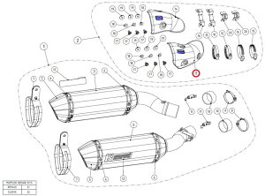 AKRAPOVIC AN|rb` yyAp[czP-HSK10R5R heat shield - right NINJA1000 VERSYS-X 250 300 Z1000 Z1000SX KAWASAKI JTL }t[K[hEq[gK[h }t[