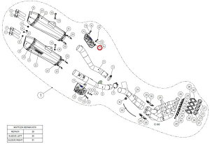 AKRAPOVIC AN|rb` yyAp[czP-HSK14R2L heat shield ca ZZR1400 ZX-14 KAWASAKI JTL }t[K[hEq[gK[h }t[