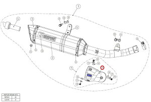 AKRAPOVIC アクラポビッチ 【リペアパーツ】P-HSK8R1 heat shield ca G310GS G310R Z800 E VERSION BMW KAWASAKI カワサキ マフラーガード・ヒートガード マフラー