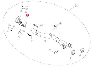 AKRAPOVIC AN|rb` yyAp[czP-HSY10E1 heat shield ca YZF-R1 YAMAHA }n }t[K[hEq[gK[h }t[