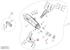 AKRAPOVIC AN|rb` yyAp[czP-HSY10SO2 heat shield ca YZF-R1 YAMAHA }n }t[K[hEq[gK[h }t[