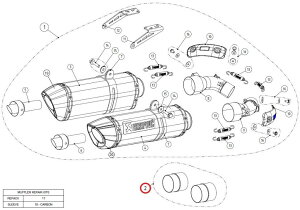 AKRAPOVIC AN|rb` yyAp[czP-KAT-025/1 catalytic converter set MONSTER1100 MONSTER1100S MONSTER696 MONSTER795 MONSTER796 DUCATI hDJeB L^CU[ }t[