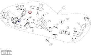 AKRAPOVIC AN|rb` yyAp[czP-MCCAP6 muffler clamp FZ-07 MT-07 TRACER700 TRACER700GT XSR700 YAMAHA }n TCT[oh }t[