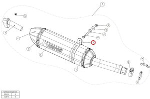 AKRAPOVIC AN|rb` yyAp[czP-MCCR29 muffler clamp ca CB400F CB400X CB500F CB500X CBR400R CBR500R GSX-S750 HONDA z_ SUZUKI XYL TCT[oh }t[
