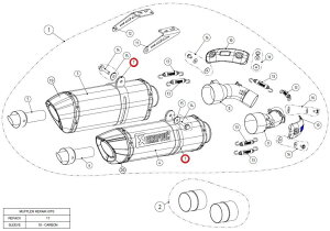 AKRAPOVIC AN|rb` yyAp[czP-MCCZ23 muffler clamp ca MONSTER1100 MONSTER1100S MONSTER696 MONSTER795 MONSTER796 DUCATI hDJeB TCT[oh }t[