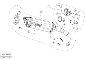 AKRAPOVIC AN|rb` yyAp[czP-MCCZ33 muffler clamp VERSYS1000 KAWASAKI JTL TCT[oh }t[