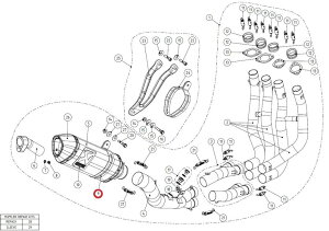 AKRAPOVIC AN|rb` yyAp[czP-MCCZ39 muffler clamp ca ZX-10R ZX-10RR KAWASAKI JTL TCT[oh }t[