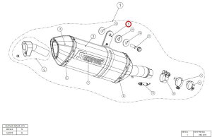 AKRAPOVIC AN|rb` yyAp[czP-MCTZ37 muffler clamp ca NINJA250R NINJA300 Z250 Z300 KAWASAKI JTL }t[Xe[ }t[