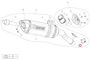 AKRAPOVIC AN|rb` yyAp[czP-R17 clamp SS VERSYS1000 KAWASAKI JTL }t[NvET{gNv }t[