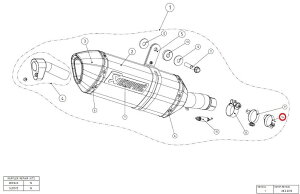 AKRAPOVIC AN|rb` yyAp[czP-R26 clamp SS NINJA250R NINJA300 Z250 Z300 KAWASAKI JTL }t[NvET{gNv }t[
