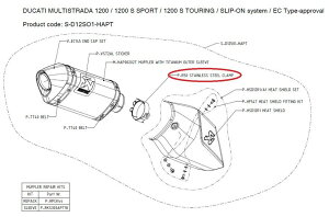 AKRAPOVIC AN|rb` yyAp[czP-R50 stainless steel clamp MULTISTRADA1200 MULTISTRADA1200S DUCATI hDJeB }t[NvET{gNv }t[