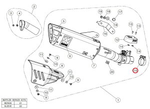 AKRAPOVIC AN|rb` yyAp[czP-R59 clamp SS XT1200E XT1200Z YZF-R6 YAMAHA }n }t[NvET{gNv }t[
