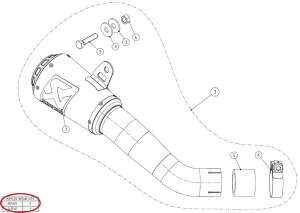 AKRAPOVIC AN|rb` yyAp[czP-RKS419AP120 muffler sleeve kit MT-03 YZF-R25 YZF-R3 YAMAHA }n ̑}t[IvVECi }t[