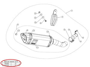 AKRAPOVIC AN|rb` yyAp[czP-RKS434AP250 muffler sleeve kit STREETTRIPLE R RS S MT-03 YZF-R25 YZF-R3 TRIUMPH gCAt YAMAHA }n ̑}t[IvVECi }t[
