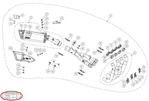 AKRAPOVIC AN|rb` yyAp[czP-RKS443TAP32 muffler sleeve kit YZF-R1 YAMAHA }n ̑}t[IvVECi }t[