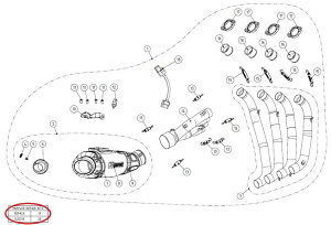 AKRAPOVIC アクラポビッチ 【リペアパーツ】P-RKS458AF165 muffler sleeve kit CB650F CBR650F HONDA ホンダ その他マフラーオプション・補修部品 マフラー