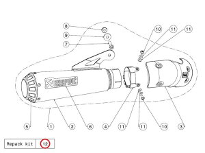 AKRAPOVIC AN|rb` yyAp[czP-RPCK122 muffler repack kit S1000R S1000RR ZX-10R ZX-10RR BMW KAWASAKI JTL ̑}t[IvVECi }t[