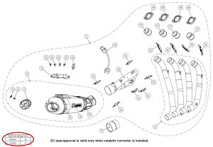 AKRAPOVIC アクラポビッチ 【リペアパーツ】P-RPCK137 muffler repack kit CB650F CBR650F HONDA ホンダ その他マフラーオプション・補修部品 マフラー