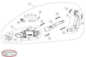 AKRAPOVIC AN|rb` yyAp[czP-RPCK141 muffler repack kit CB650F CBR650F NINJA650 Z650 HONDA z_ KAWASAKI JTL ̑}t[IvVECi }t[