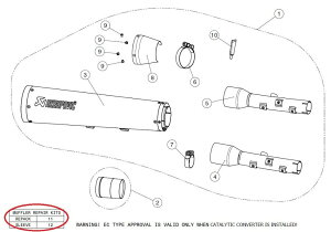 AKRAPOVIC �A�N���|�r�b�` �y���y�A�p�[�c�zP-RPCK98 muffler repack kit SCR950 YAMAHA ���}�n ���̑��}�t���[�I�v�V�����E��C���i �}�t���[