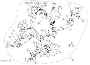 AKRAPOVIC AN|rb` yyAp[czP-X121 bracket ti 1199PANIGALE R S 899PANIGALE DUCATI hDJeB }t[Xe[ }t[