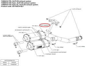 AKRAPOVIC AN|rb` yyAp[czP-X13 bracket FZ6 FEZER FZ6-S2 YAMAHA }n }t[Xe[ }t[